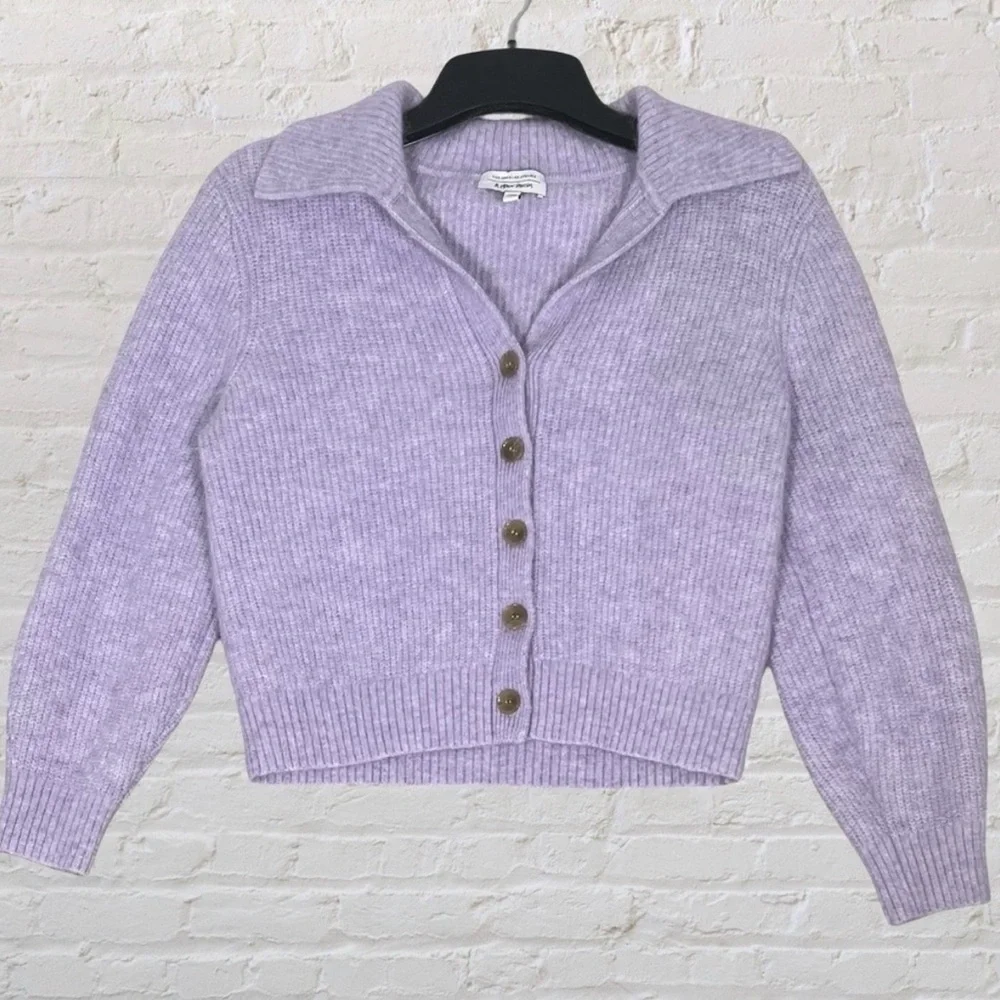 & Other Stories Lavender Cardigan - Picture 3 of 7